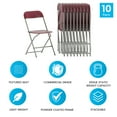 thumbnail image 5 of Emma + Oliver Set of 10 Red Stackable Folding Plastic Chairs - 650 LB Weight Capacity, 5 of 14