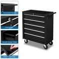 thumbnail image 6 of POVANLI  5 Drawers Rolling Tool Chest Cabinet with Wheels, Tool Storage Cabinet and Tool Box Organizer for Garage Warehouse Workshop, Black, 6 of 7