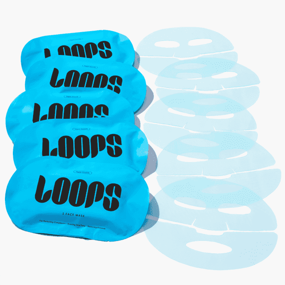 LOOPS Hyper Smooth Dark Spot Hydrogel Face Mask | Evens Skin Tone | 5 Pack