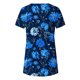 thumbnail image 3 of Blusas de Manga Corta para las Mujeres Botón Impreso Cuello Redondo Top Casual, Blusas para las Mujeres Casual, 3 of 5