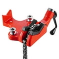 thumbnail image 5 of KFFKFF Chain Vise for Workbench, Accommodates Pipes from 1/4 to 6 inches, Robust Chain Pipe Vise with 28-inch Sturdy Chain, Crank Lever, Cast Iron Stand for Industrial Use, Workshop, 5 of 9
