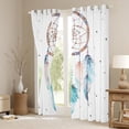 thumbnail image 3 of Castle Fairy Boys Girls Feather Dreamcatcher Curtains Pack of 2 (42x84 Each),Bohemian Boho Theme Curtains Blackout,Stars Print Bedroom Curtains,Luxury Bedroom Decor, 3 of 6