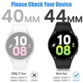 thumbnail image 3 of RoamRider for Samsung Galaxy Watch 5 & Watch 4 44mm Case, Hard Bumper Built-in Glass Film Shock Adsorption Drop Protection Full Cover Screen Protector Case, Transparent, 3 of 9
