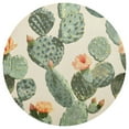 thumbnail image 3 of Ryvnso Cactus Green Round Plate Mats Dining Table Placemat Set of 4 for Holiday Decoration, 3 of 7