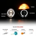 thumbnail image 3 of VIPMOTOZ LED Halo Ring Black Projector Headlight Lamp Assembly For 2000-2002 Mercedes-Benz W210 E-Class Halogen Model - RGB Low Beam, Driver & Passenger Side, 3 of 7