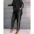 thumbnail image 4 of oyyn Fashion Women 2 Piece Set Outfits Casual Pullover and Pants Jogger Tracksuit Females Long Sleeve Activewear Set XL, 4 of 6
