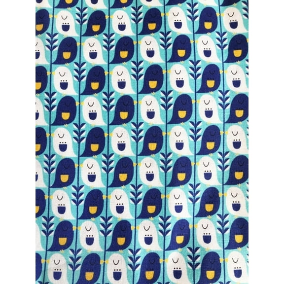 Kokka Cotton Linen Canvas Fabric Blue - per yard