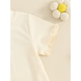 thumbnail image 7 of CIYCuIT Toddler Baby Girls Summer 2Pcs Outfits Short Sleeve T-shirt Tops with Bell Bottoms 6M 12M 18M 24M 3T 4T Kids Solid Color Long Pants Sets for Casual Daily, 7 of 7