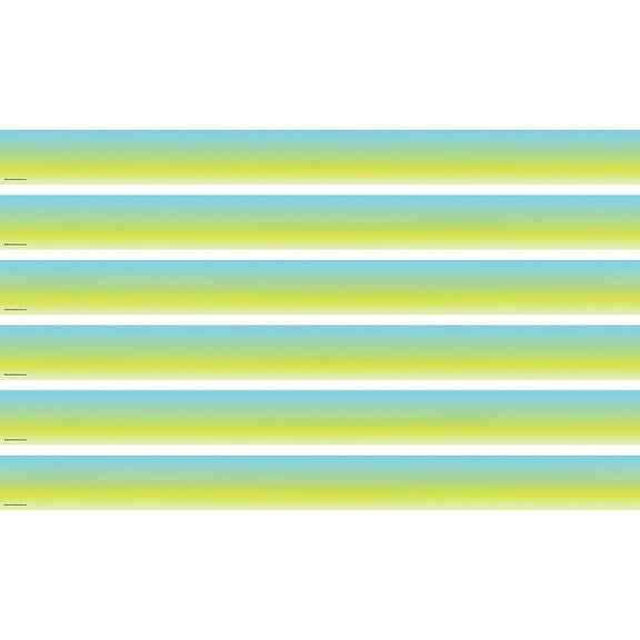 Teacher Created Resources Aqua and Lime Color Wash Straight Border Trim, 35 Feet Per Pack, 6 Packs