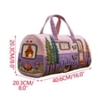 thumbnail image 3 of Beforeyayn Quilted Embroidery Duffle Bag For Women, Large travel tote bag with cute nature prints shoulder bag for weekend trip, for travelers, suitable for gym and beach,, 3 of 6