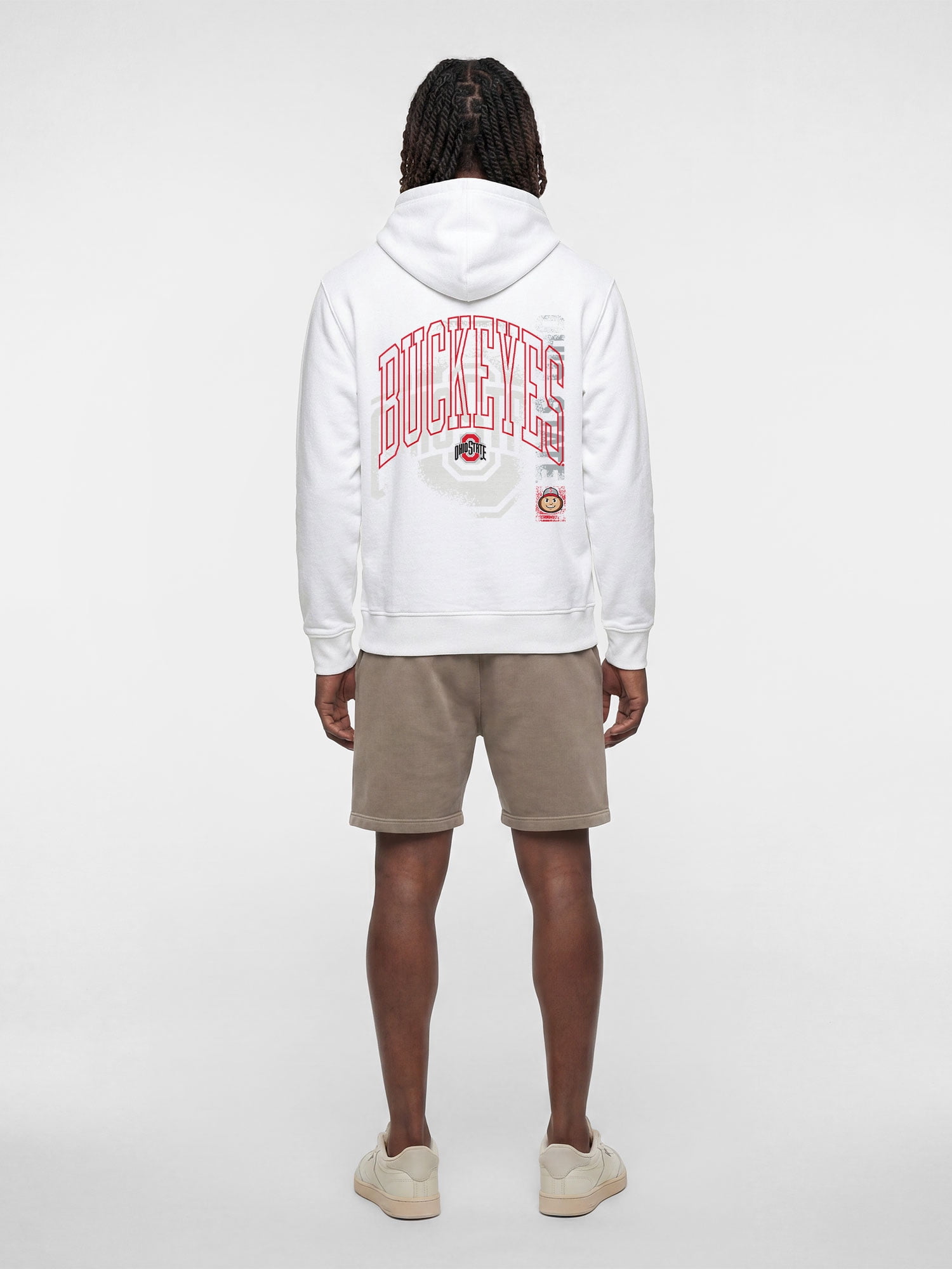 Ohio State Buckeyes Reebok Mens White Hooded Sweatshirt