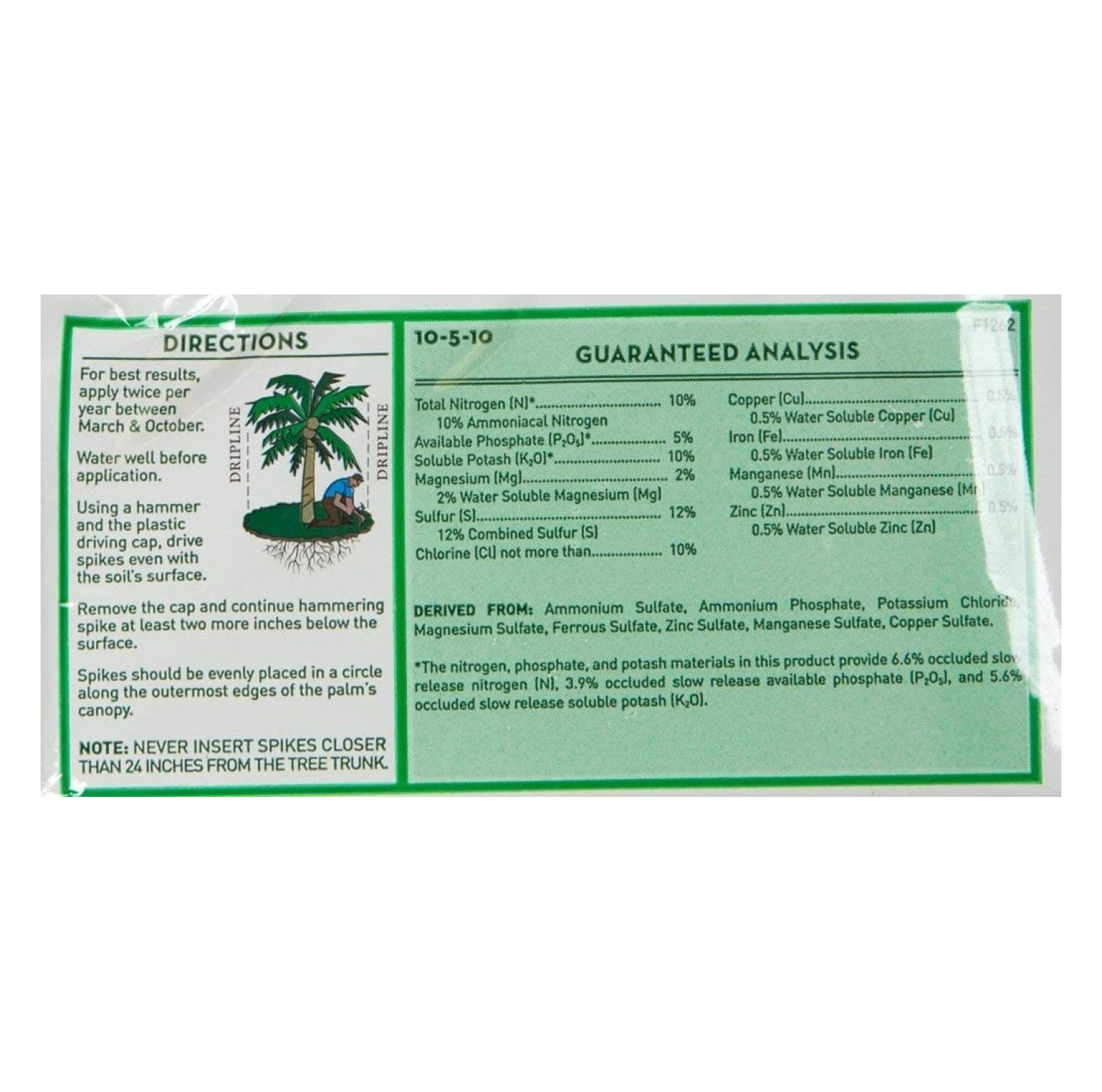 Jobe's 01010 5 Pack, 10-5-10, Palm Tree Fertilizer Spikes - Quantity 4