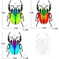 thumbnail image 2 of 3Pcs Insect Garden Ornament Wall Decor Colorful Ladybug Beetle Wall Tree Fence Hanging Decorative for Garden, 2 of 5