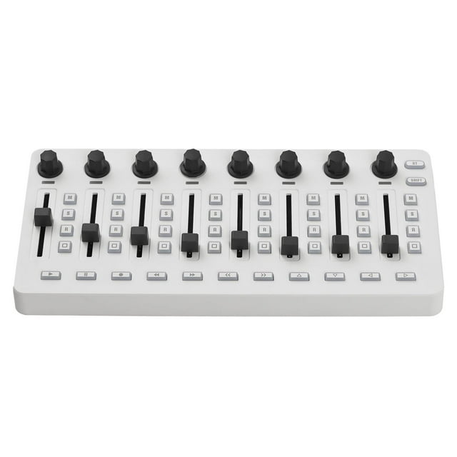 YIWENG Controlador midi BT,Control MIDI Consola de mezcla MIDI con 43 botones 8 perillas 8 pulsadore