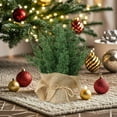 thumbnail image 6 of Christmas Tabletop Mini Tree 13" Green Xmas Pine Tree Christmas Decor with Burlap Pots for Home Indoor for Home Miniature Trees with Linen Base for Dining Table Kitchen Desk Home, 6 of 7