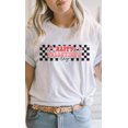 thumbnail image 3 of Happy Valentines Day Checkered Graphic Tee T-Shirt, 3 of 8