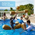 thumbnail image 3 of FlyFlise 2 Pack Inflatable Raft Pool Games for Kids Ages 8-12 & Adults - Joust Game Inflatable Pool Floats Kids, Pool Toys for Adults and Family - Pool Floaties Toys Water Ride On Battle Logs, 3 of 6