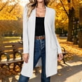 thumbnail image 2 of Plebaso Womens Long Cardigan Casual Open Front Long Sleeve Loose Lightweight Jacket Outwear with Pockets, 2 of 7