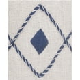 thumbnail image 4 of Laddha Home Designs Handwoven Diamond Cotton Throw Pillow Cover - 20" - White and Blue, 4 of 8