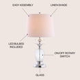 thumbnail image 6 of JONATHAN Y Jane 24" Glass LED Table Lamp, Clear/Chrome, JYL1078A, 6 of 8