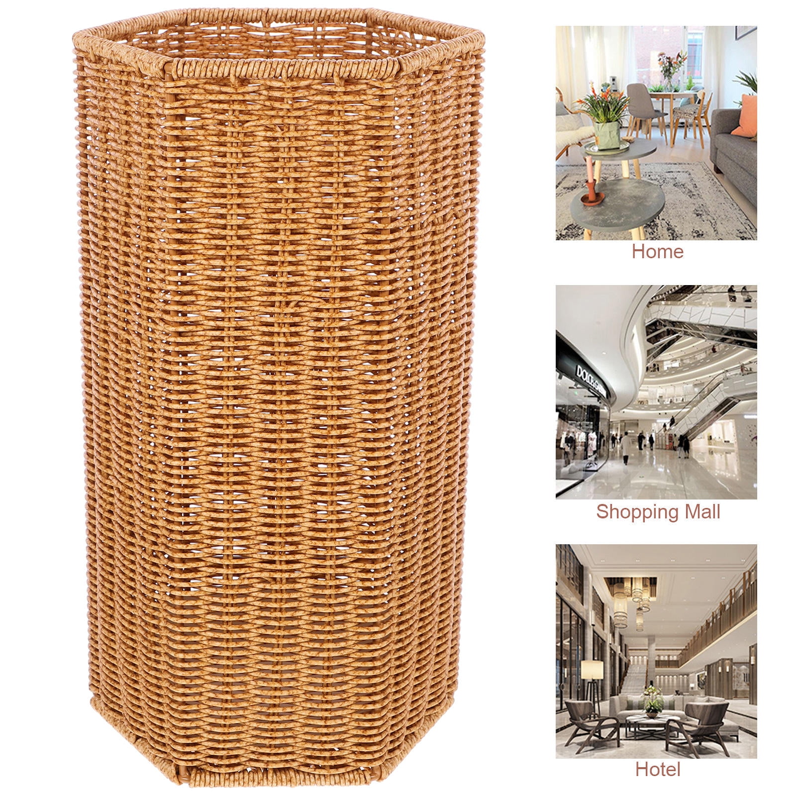 Raindrops Woven Storage Bucket Woven Umbrella Stand Umbrella Holder Home Entryway Umbrella Rack