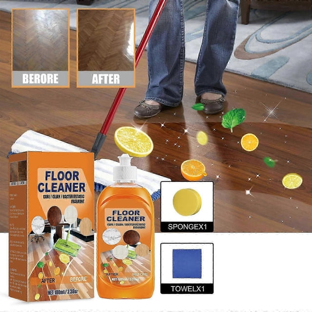 Powerful Decontamination Floor Cleaner 100ml, Wood Floor Cleaning Tile Cleaner, All-Purpose Concentrated Degreaser, Safer for Pets and Kids