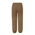 thumbnail image 5 of Brown Womens Sweatpants Women's Linen Wide Leg Pants Casual Loose High Waist Beach Haren Pants Pockets Sweatpants Womens Fashion, 5 of 6