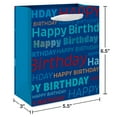 thumbnail image 4 of American Greetings Small Birthday Gift Bag, Happy Birthday On Blue (5.5" x 6.5" x 3") 1-Count, 4 of 4