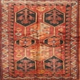 thumbnail image 1 of Ahgly Company Machine Washable Indoor Square Traditional Orange Area Rugs, 7' Square, 1 of 7