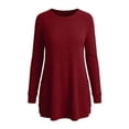 thumbnail image 4 of Cilsoka Womens Sweaters Crewneck Long Sleeve Shirts with Pockets Loose Fit Casual Lightweight Rib Knit Sweater Fall Outfits 2026 Fashion Winter Clothing, 4 of 5