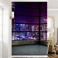 thumbnail image 2 of Idea4wall 3pcs 3D Cityscape Light Night Scene Stick Wallpaper Removable Wall Murals Large Wall Stickers for Home Decoration, 120"x72", 2 of 5