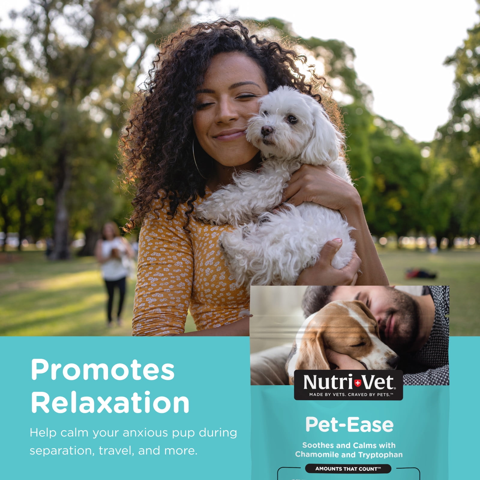 Nutri-Vet Pet-Ease Soft Chews for Dogs - Vet Formulated with Chamomile and Tryptophan to Soothe and Calm Dogs -6.0 oz
