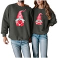 thumbnail image 1 of Gibobby Sudadera sin capucha y ocio Sudadera con capucha de estilo informal y deportivo para pareja con estampado de animados del día de San Valentín para amantes (para mujeres)(Gris, L), 1 of 5