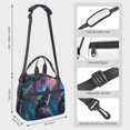 thumbnail image 2 of Honeii Colorful Plant Wolf Print Lunch Box,Insulated Lunch Bag,Lunch Tote Bags,Leakproof Cooler Lunch Case for Travel Work Picnic, 2 of 7