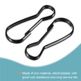 thumbnail image 4 of Uxcell Spring Hooks Snap Clip Hooks 25x9x2mm Electroplated Iron Black 60Pack, 4 of 5