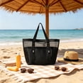 thumbnail image 4 of Tuvgenk Large Capacity Mesh Tote Bag, Breathable Beach Shoulder Bag for Swimming Travel Shopping Picnic and Outdoor Use, 4 of 6