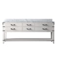 thumbnail image 3 of Woodhaven 80 in W x 22 in D White Oak Double Bath Vanity and Carrara Marble Top, 3 of 9