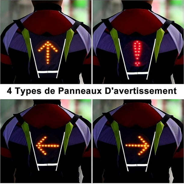 Led Velo Gilet Clignotant Reflechissant Led Gilet Clignotant Ideal pour Cycliste Walmart