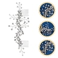 thumbnail image 2 of Miangastore Pearl Rhinestone Wedding Hair Comb Silver Metal 1Pcs 7.1x3.0in, 2 of 9