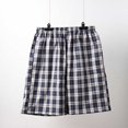 thumbnail image 4 of Dovford Men's 100% Cotton Woven Pajama Shorts, Lightweight Pajama Shorts with big pockets for Men Plaid Pj Bottoms, 4 of 4