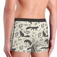thumbnail image 3 of Goofa Vintage Moon Fox Printed Men's Boxer Briefs Underwear, Moisture-Wicking Underwear, Trunk,Soft and Breathable Cotton Underwear-Large, 3 of 9