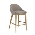 thumbnail image 1 of Eurostyle Baruch 26" Upholstered Counter Stool in Gray and Walnut, 1 of 6