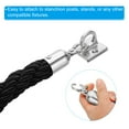 thumbnail image 4 of Uxcell Stanchion Rope 1.5m/5Ft Twisted Barrier Rope with Snap Hooks for Queue Crowd Control, Black Silver, 4 of 7
