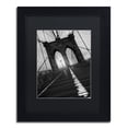 thumbnail image 2 of Moises Levy 'Brooklyn Bridge Study I' Black Matted Framed Art, 2 of 5
