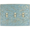 thumbnail image 4 of Meriville French Scroll 3 Toggle Wallplate, Triple Switch Electrical Cover Plate, Off White, 4 of 5