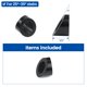 thumbnail image 3 of Muzata Paquete de 20 arandelas biseladas de ángulo negro 25 30 35 grados Kit de barandilla de Cable de escalera de acero inoxidable postes de aluminio y Metal de madera CR60, 3 of 5