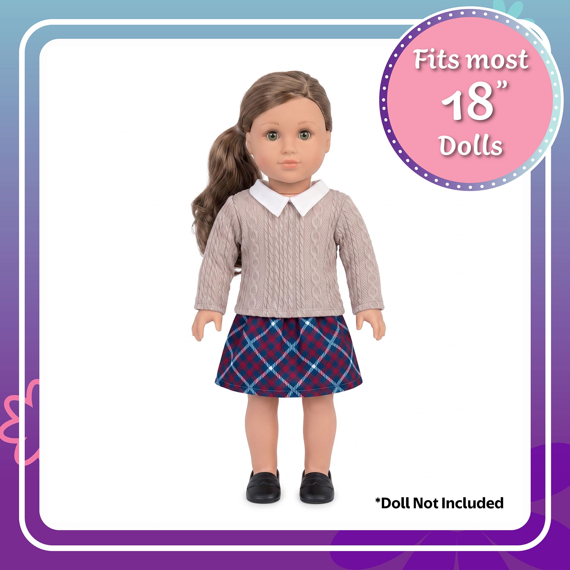 My Life As Preppy Gray Fashion Set for 18-inch Dolls, 3 Pieces
