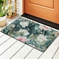 thumbnail image 2 of YFYANG 72"x48" Non-Slip Flannel Carpet Doormat, Living Room Bedroom Office Decorative Area Rugs, Indoor Vintage Watercolor Floral Doodle Pattern Floor Mats, 2 of 7