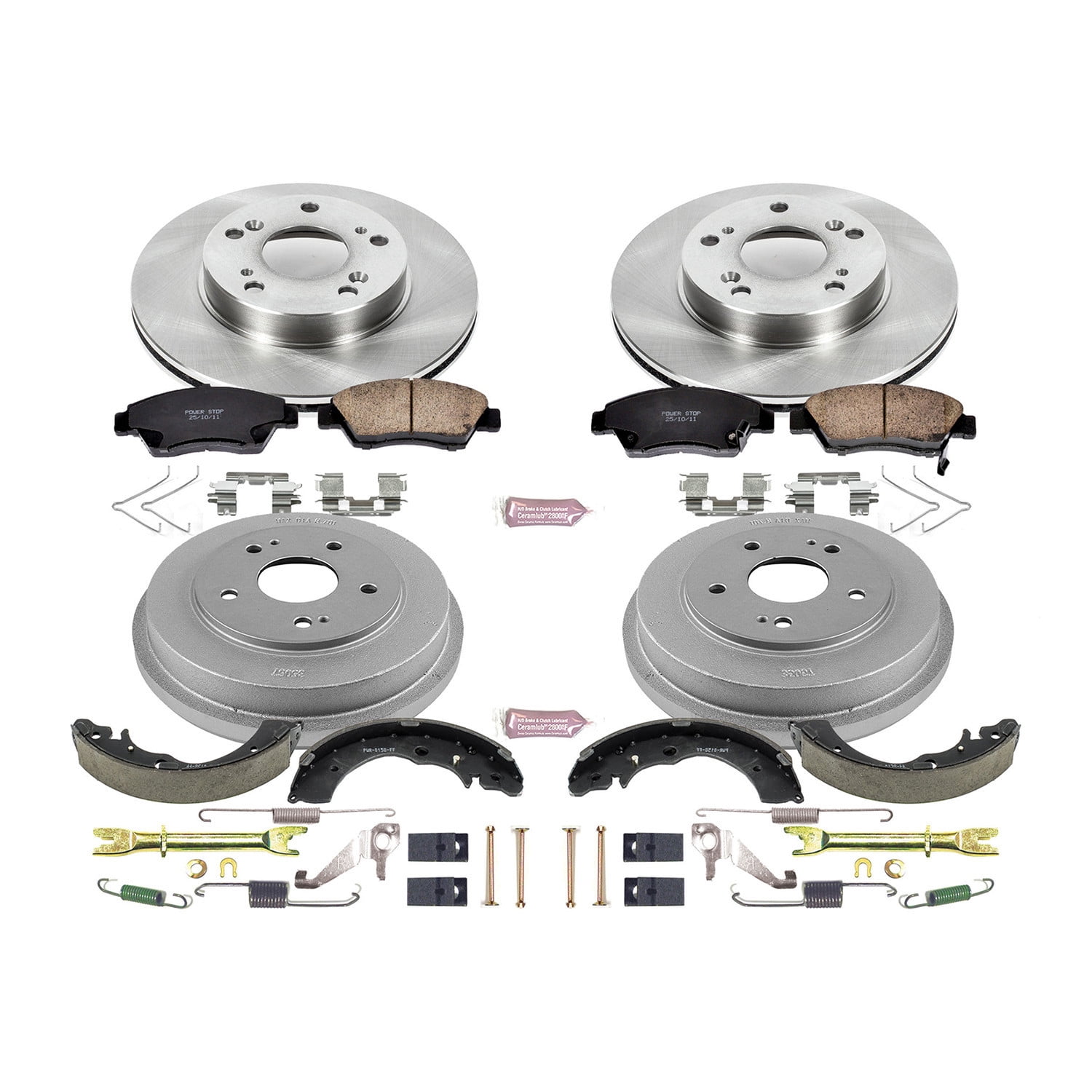 Power Stop Front and Rear Stock Replacement Drum and Shoe Kit KOE15110DK
