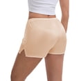 thumbnail image 3 of INSPIRE CHIC Mother's Day Women's Side Slits Ice Silk Knickers Loose Fit Mid-Waisted Full Coverage Solid Slip Shorts M Pink, 3 of 5